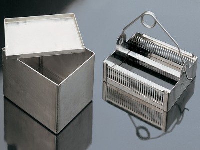 Ємності з кошиком для фарбування предметного скла